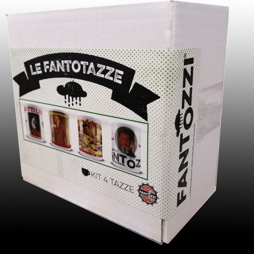 Le Fantotazze 4 ceramic mugs dedicated to Fantozzi - 2